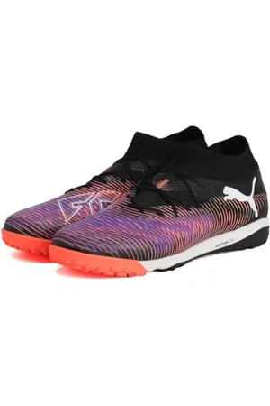 PUMA Unisex Future 8 PRO CAGE Soccer Shoe, Black White-Glowing RED, 8 UK