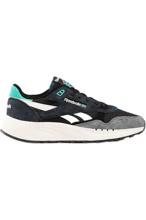 Reebok Unisex Classic Leather 2400 Running Shoes, Black/ESCAPEBLUE/VINTAGECHALK, 3 UK