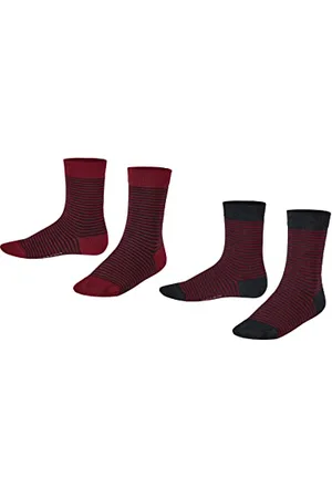 ESPRIT Unisex Kids Fine Stripe 2-Pack K SO Cotton Patterned 2 Pairs Socks, , 3-5