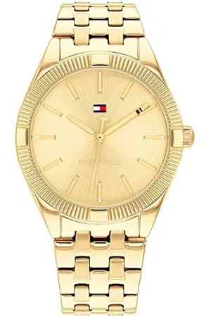 Tommy Hilfiger Analogue Quartz Watch for Women with Gold Colored Stainless Steel Bracelet - 1782550