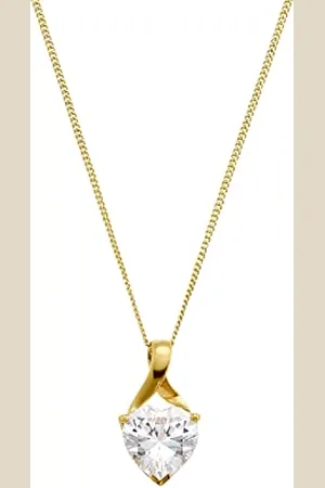 Amor Necklace with pendant woman necklace, with zirconia synth., 42 cm, gold, heart, comes in jewelry gift box