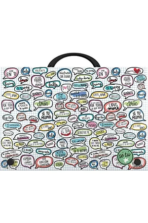 Grafoplas 37402405 Sé You Collection School Case with Handle, Polypropylene, Clasp with Brooch, Model Be Positive, Folio