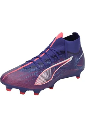 PUMA Unisex Ultra 5 Match+ FG/AG Soccer Shoe, Lapis Lazuli White-Sunset Glow, 6.5 UK