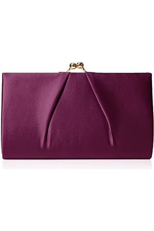 Swankyswans Swanky Swans Womens Mira Satin Classic Frame Bag Clutch ,5.1x12x20.8 cm (W x H x L)