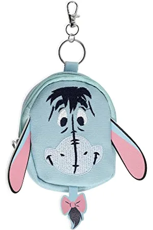 Disney Winnie The Pooh Eeyore Grey, Blue and Pink Mini Backpack Keychain