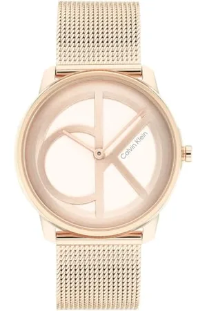 Calvin Klein Analogue Quartz Watch Unisex with Colored Stainless Steel mesh Bracelet - 25200035