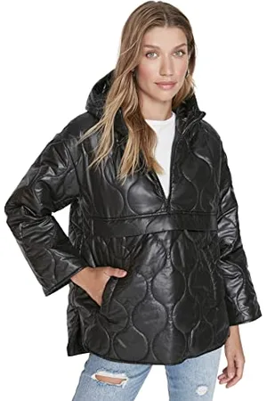 Trendyol Women young Oversize Puffer Hood Woven Jacket