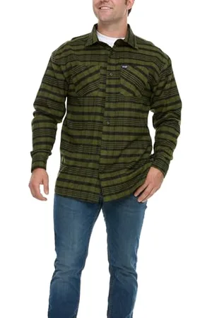 Wrangler Big and Tall Flannel Shirt for Men – Mens Button Down Plaid Shirt, , 4X Tall