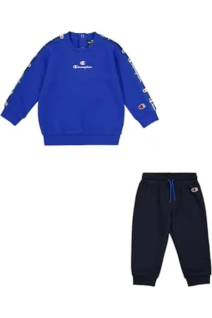 Champion Legacy Retro Sport TD (306867) - Ultralight Powerblend Fleece Crewneck Full, Deep Blue/Navy (BAI/NNY), 2 years (92) Kids FW24