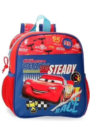 Disney Joumma Cars Lets Race Backpack School Backpack Polyester Bags and Compartments Wide Adjustable Shoulder Straps, , nursery backpack
