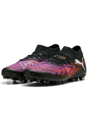 PUMA Unisex Future 8 Match MG Soccer Shoe, Black White-Glowing RED, 11 UK