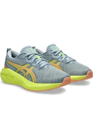 Asics Kids 4 GS Road Running Shoes Grey/Yellow 5.5 (39.5)