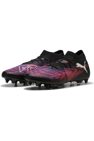 PUMA Unisex Future 8 Match MXSG Soccer Shoe, Black White-Glowing RED, 7.5 UK