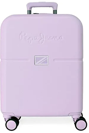 Pepe Jeans Accent Purple Cabin Suitcase 40x55x20 cm Rigid ABS Integrated TSA Closure 37L 2.74 kgs 4 Double Wheels Expandable Hand Luggage