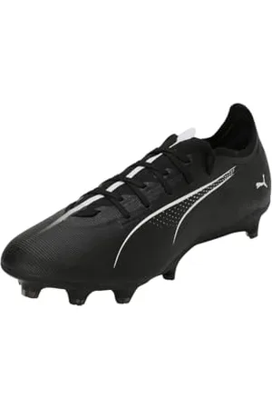 PUMA Unisex Ultra 5 Match FG/AG Soccer Shoe, Black White, 12 UK