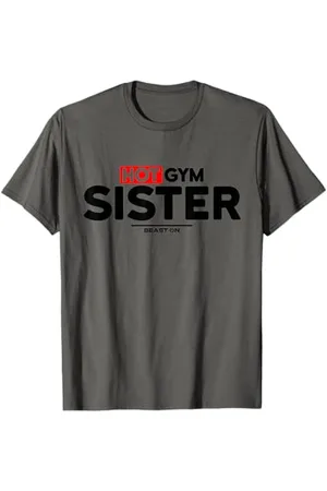 BEAST ON Hot Gym Sister Bodybuilding Fitness Training Women Gym T-Shirt
