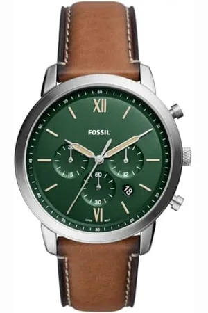 Fossil Watch for Men Neutra, Quartz Movement, 44 mm Brown Stainless Steel Case with a Pro-Planet Leather Strap, FS5963