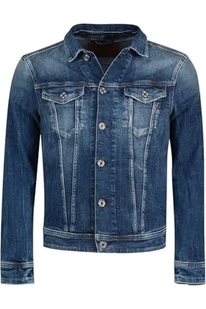 Replay Adult MV842J Aged Denim Jacket, , S