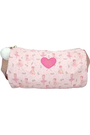 Depesche 12865 Princess Mimi Bunny Ballet Sport Pink, with Ballerinas and Rabbits, Roll-Shaped Shoulder Bag with Adjustable Strap, Multicolor