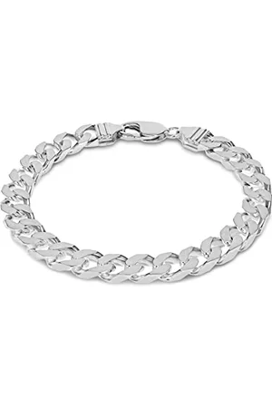 Amazon Sterling Flat Curb Bracelet 20cm/8"