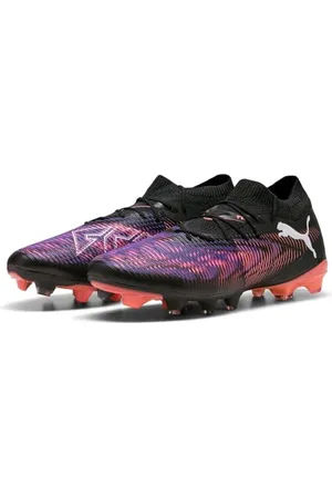 PUMA Unisex Future 8 Match FG/AG Soccer Shoe, Black White-Glowing RED, 12 UK