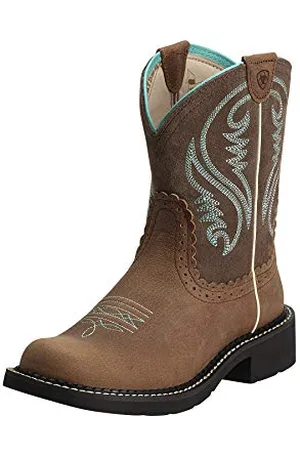 Ariat Heritage Dapper Fatbaby Women’s Leather Western Boots, Royal Chocolate/Fudge, 6 UK