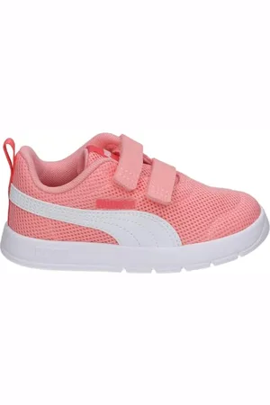 PUMA Unisex Baby COURTFLEX V3 MESH INF Sneaker, Pink Fruit White-Peach Frost, 8 UK Child