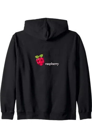 Fruit Of The Loom Raspberry Logo Zip Hoodie