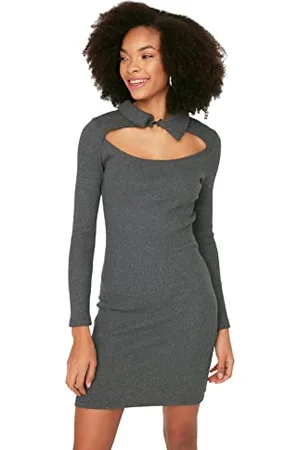 Trendyol Women Mini Bodycon Fitted Knit Dress