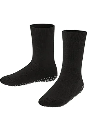 Falke Unisex Kids Catspads K HP Cotton Wool Grips On Sole 1 Pair Grip socks, Black (Black 3000), 5.5-8