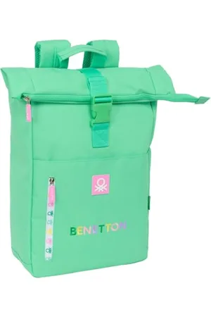 Safta BENETTON MINT – Backpack with Flap for 15.6 Inch Laptop, Ideal for Different Ages, Comfortable and Versatile, Quality and Resistance, 28 x 13 x 42 cm, , M, Casual