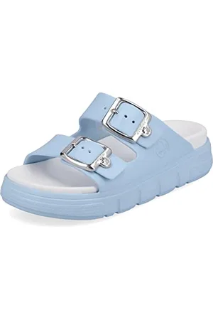 Rieker Women Clogs P2180, Ladies Mules,Slipper,Slides,Sandal,Summer Shoe,Casual Shoe,Blue (Blau / 10),X-Large (42-43)