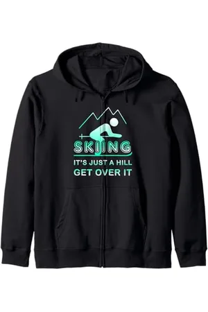 Fire Fit Designs Ski Shirt Graphic Ski Shirts for Women Men Kids Ski Skiing Zip Hoodie