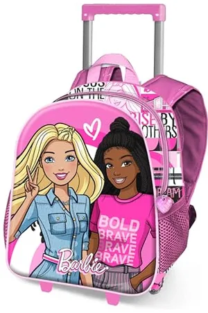 KARACTERMANIA Barbie Brave-Small 3D Backpack with Wheels, Pink, 26 x 34 cm, Capacity 12.5 L