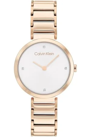 Calvin Klein Analogue Quartz Watch for women with Carnation gold colored Stainless Steel bracelet - 25200140