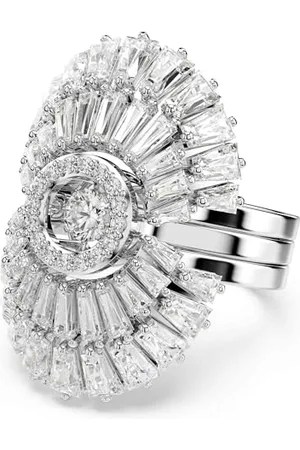 Swarovski Idyllia ring, Set (3), Mixed cuts, Shell, , Rhodium plated