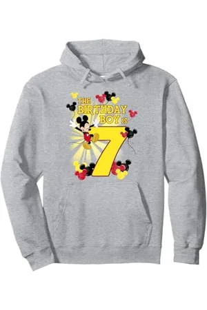 Disney Mickey & Friends 7 Year Old Birthday Boy Pullover Hoodie
