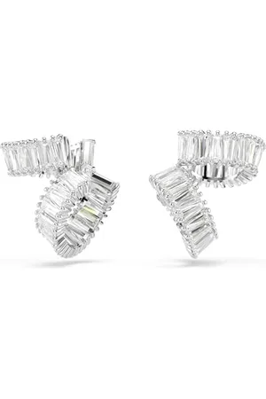 Swarovski Ariana Grande x ear cuffs, Baguette cut, , Rhodium plated