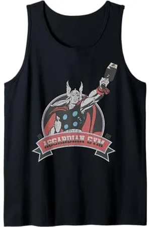 Marvel Thor Retro Comic Asgardian GYM Membership Badge Tank Top