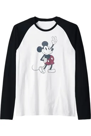 Disney Mickey And Friends Mickey Mouse Plaid Shorts Raglan Baseball Tee