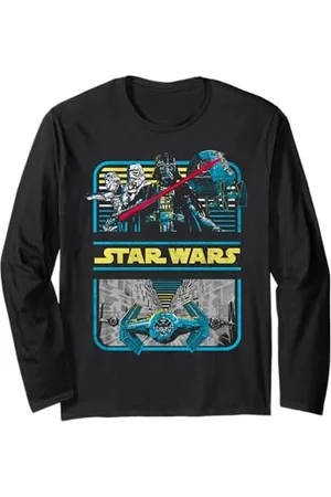 STAR WARS Darth Vader Retro New Hope Trench Coat Long Sleeve T-Shirt
