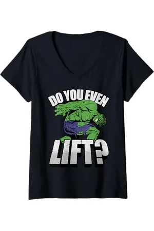 Marvel Womens Hulk Do You Even Lift Workout V-Neck T-Shirt