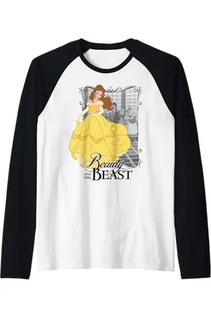 Disney Beauty And The Beast Belle Dress Raglan Baseball Tee