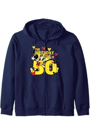 Disney Mickey And Friends Mickey 50th Birthday Girl Zip Hoodie
