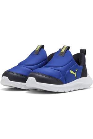 PUMA Unisex Baby Fun Racer 2 SLIPTECH INF Sneaker, Vivid Blue-Lemon Sherbert, 6 UK Child