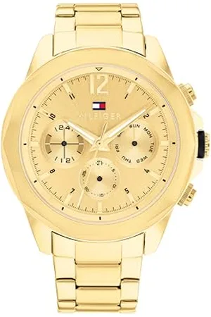 Tommy Hilfiger Analogue Multifunction Quartz Watch for Men with Gold Colored Stainless Steel Bracelet - 1792060