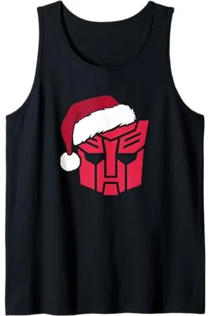 Hasbro Transformers Christmas Autobots Santa Hat Logo Tank Top