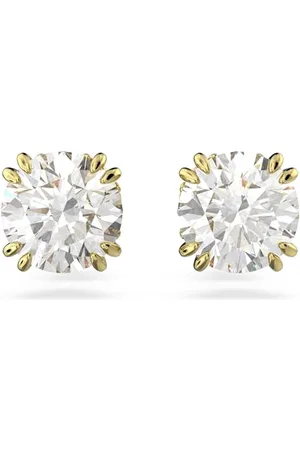 Swarovski Constella Earrings, Brilliant Cut Crystals in a Gold Tone Plated Setting, from the Constella Collection