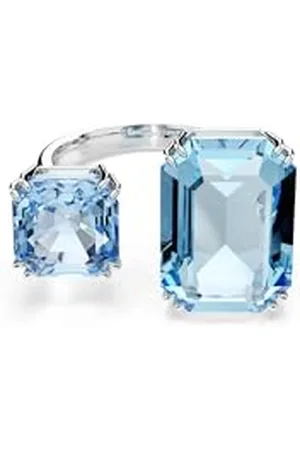 Swarovski Millenia open ring, Octagon cut, , Rhodium plated