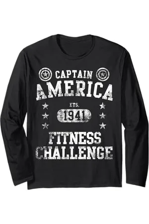 Marvel Captain America Fitness Challenge East. 1941 Long Sleeve T-Shirt